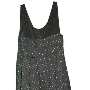 Women's Torrid Dress Black and White Polka Dot Sheer Top Cotton Long 12